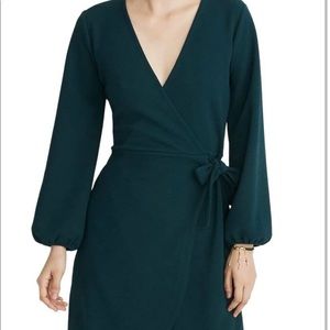 Madewell Long Sleeve Faux Wrap Dress